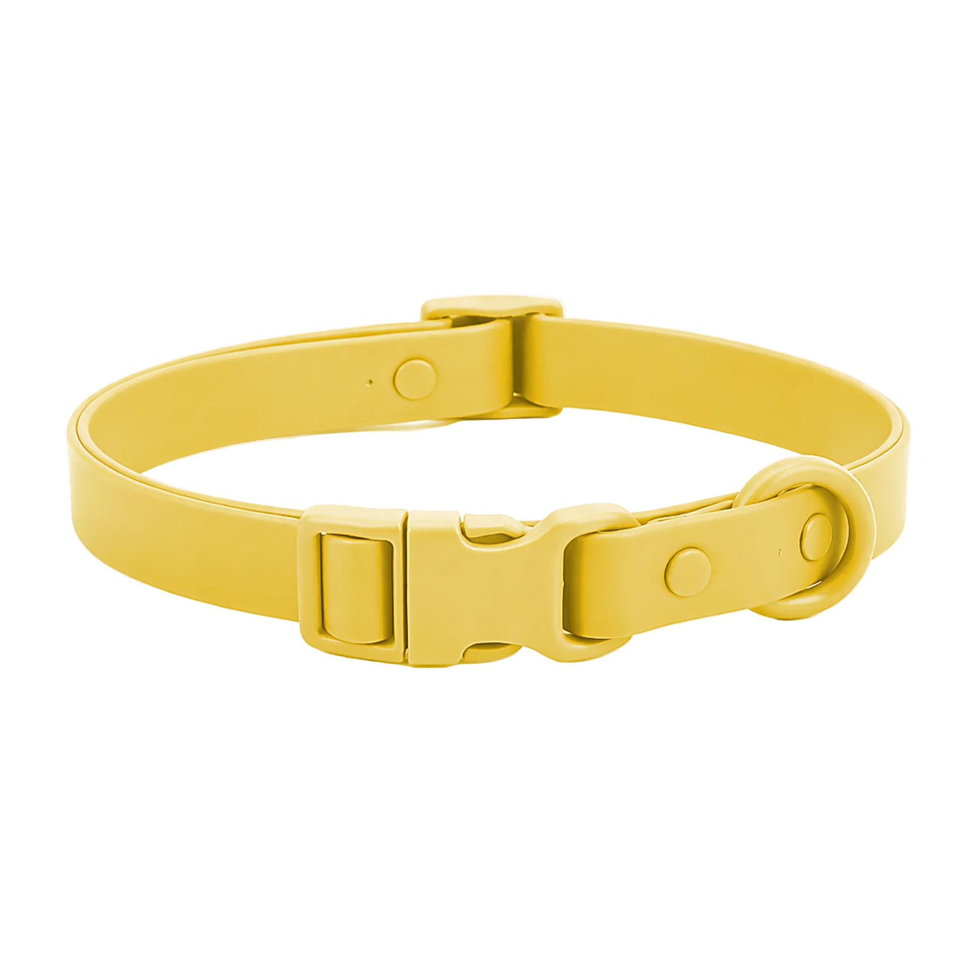 Collar impermeable de PVC amarillo flexible para perro Petelier