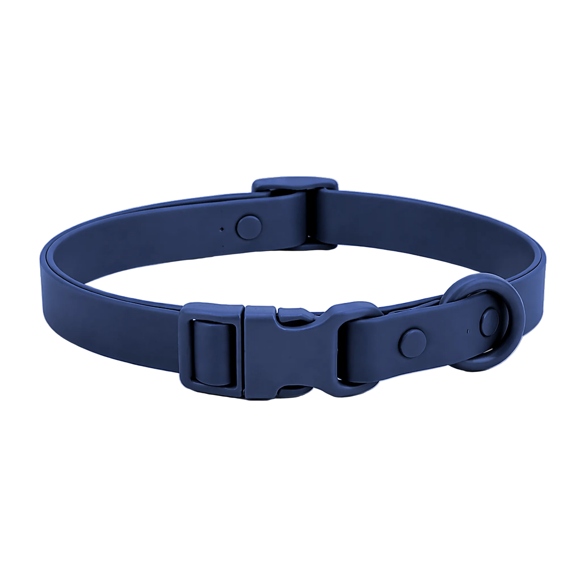 Collar impermeable de PVC azul marino ajustable para perro Petelier