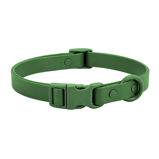 Collar de PVC verde impermeable ajustable para perro Petelier