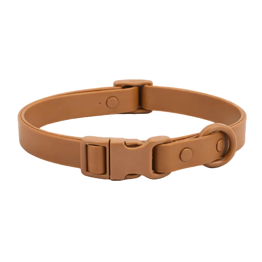 Collar impermeable de PVC marrón para perro Petelier
