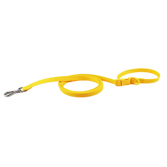 Correa de PVC amarilla impermeable y resistente para perro Petelier