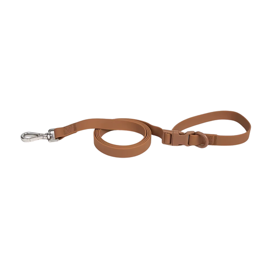 Correa impermeable de PVC marrón flexible para perro Petelier