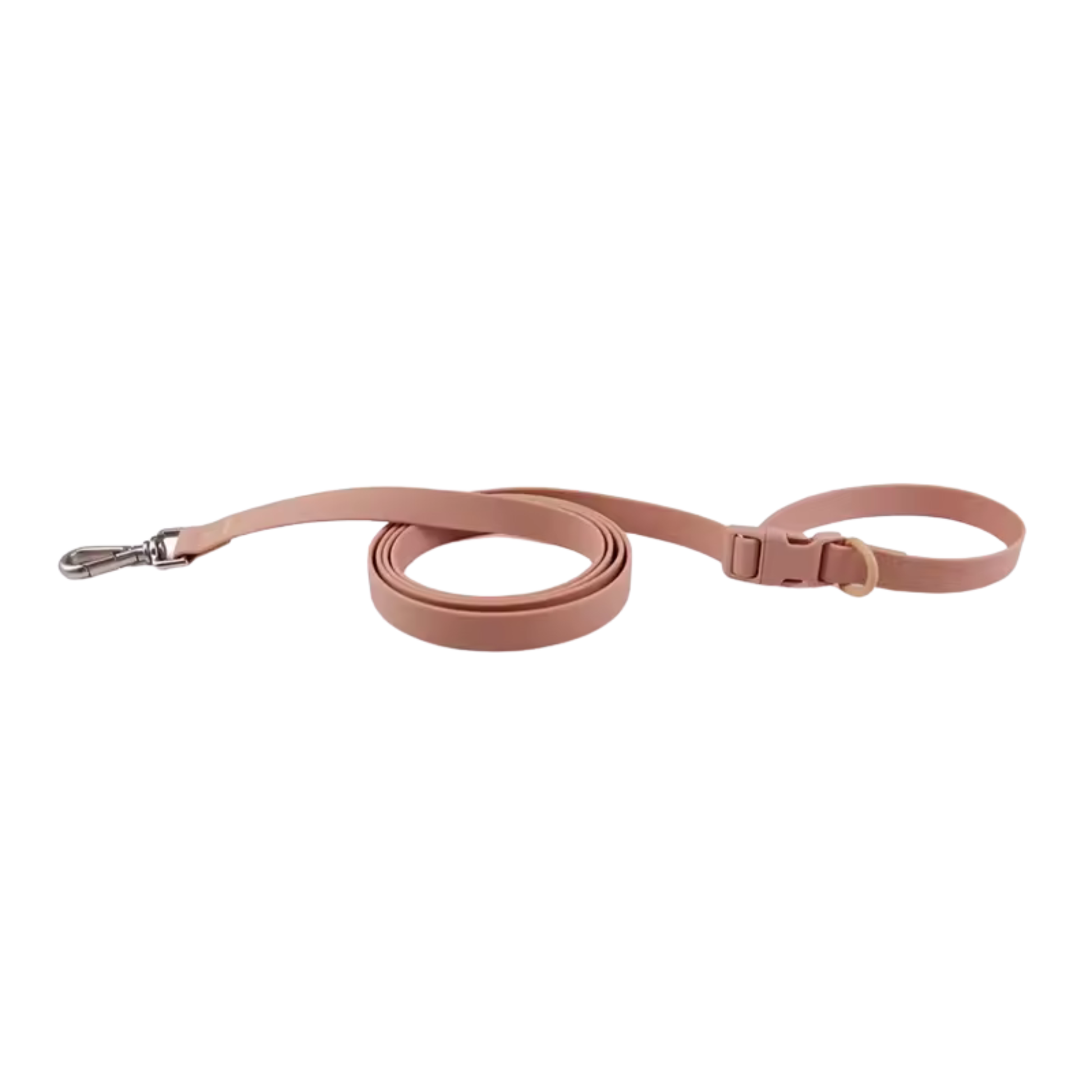 Correa de PVC oro rosa impermeable para perro Petelier