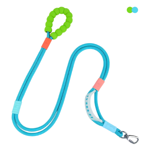 Correa para perro azul cielo con mango de silicona acolchonado Petelier