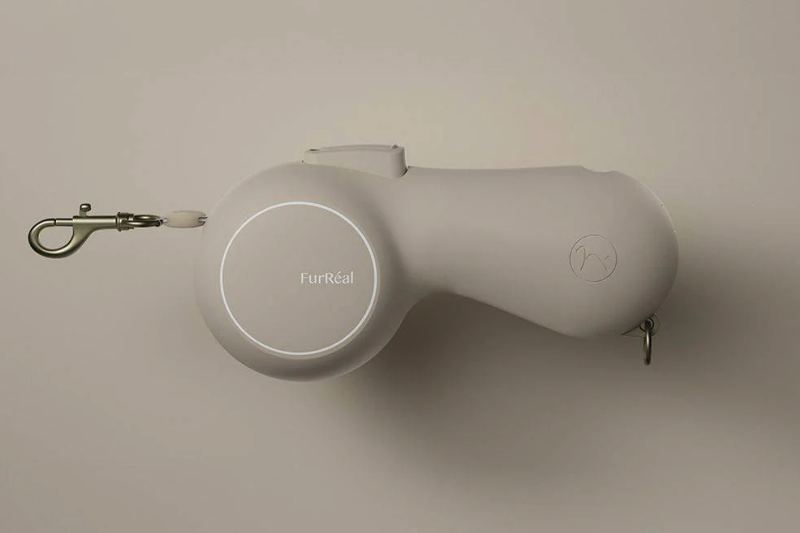 Correa retráctil hands-free beige con muñequera de seguridad Maison FurRéal Petelier