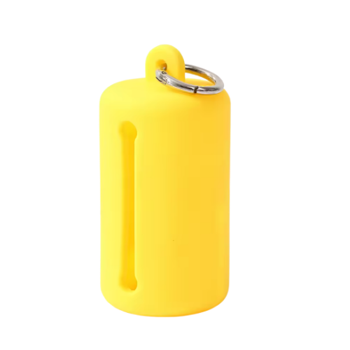 Dispensador para bolsas de popó amarillo con mosquetón Petelier