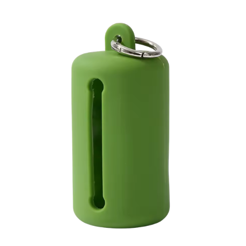 Dispensador de bolsas para popó verde portátil para perro Petelier