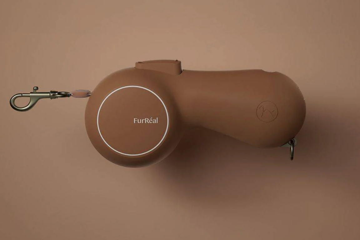 Correa retráctil hands-free chocolate con muñequera ChocoLéash Petelier